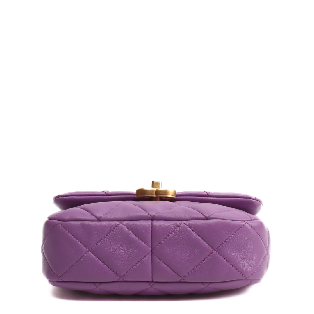 Bolsa de colgajo de cadena de caramelo de Chanel - Purple