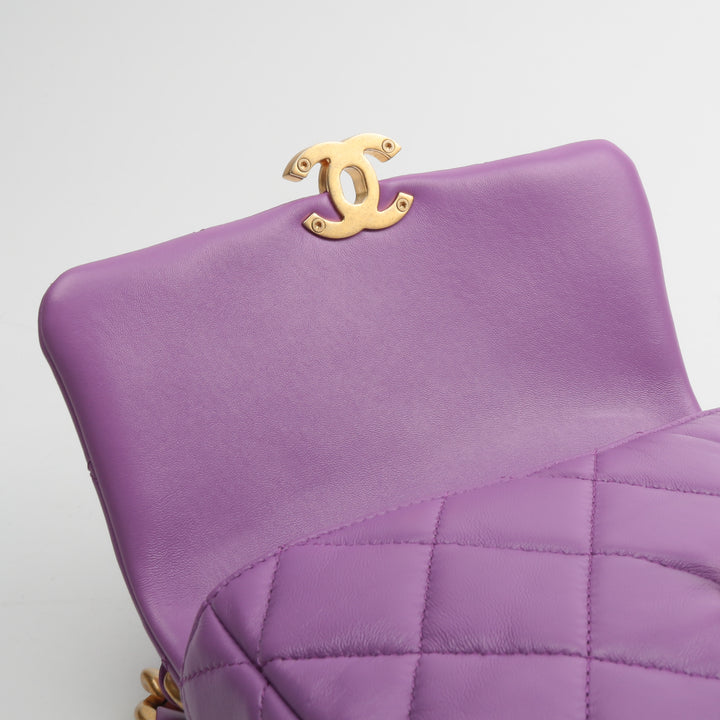 Bolsa de colgajo de cadena de caramelo de Chanel - Purple