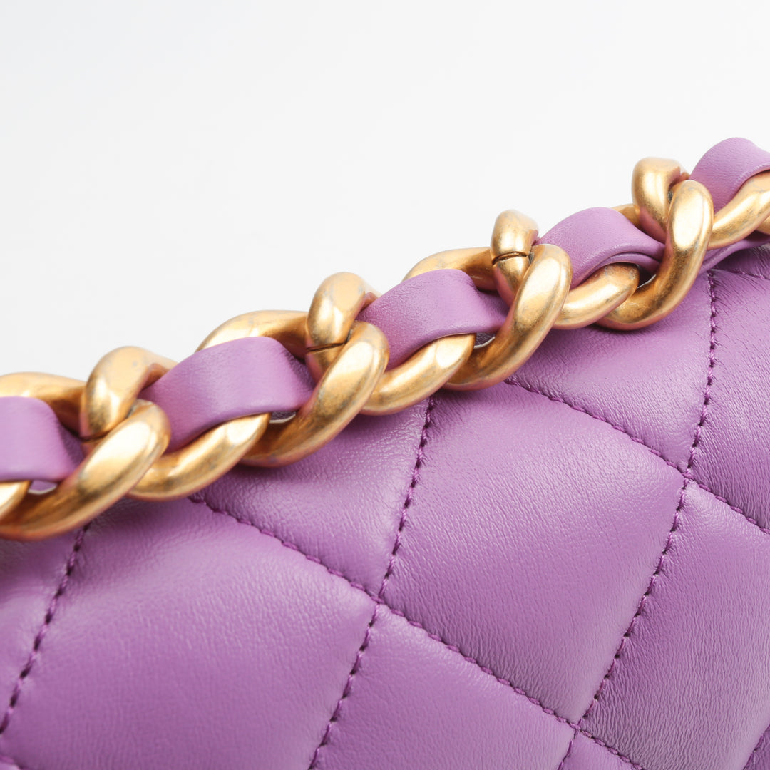 Bolsa de colgajo de cadena de caramelo de Chanel - Purple