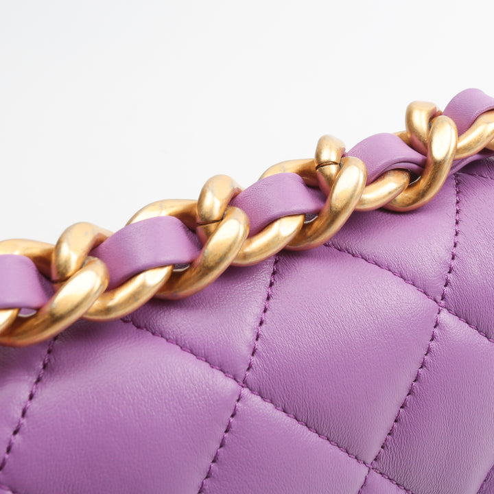 Bolsa de colgajo de cadena de caramelo de Chanel - Purple