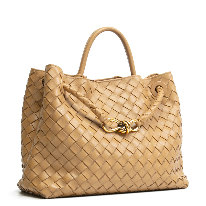 Bottega Veneta Medium Andiamo Bag Dark Paline - Outlet Final Sale