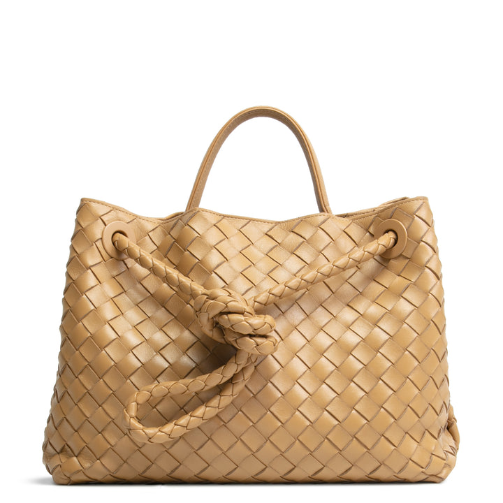 Bottega Veneta Medium Andiamo Bag Dark Paline - Outlet Final Sale