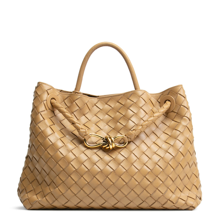 Bottega Veneta Medium Andiamo Bag Dark Paline - Outlet Final Sale