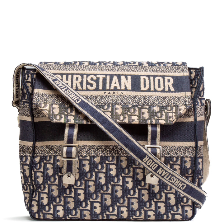 Christian Dior Oblique Diorcamp Media Messenger - Azul