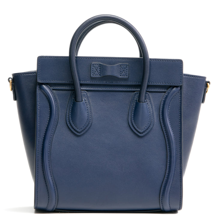 Bolsa de equipaje de piel de ternera lisa Celine - azul marino