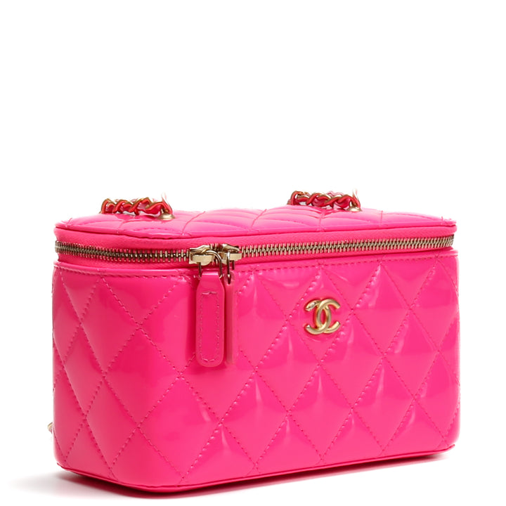 Chanel Patent Crush Vanity con cadena - Neon Pink