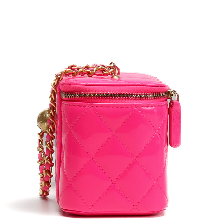 Chanel Patent Crush Vanity con cadena - Neon Pink