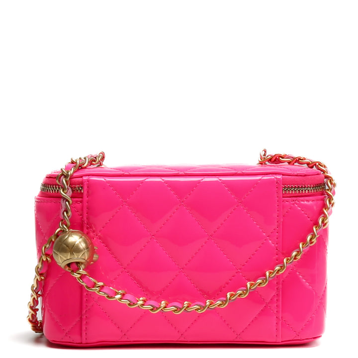 Chanel Patent Crush Vanity con cadena - Neon Pink