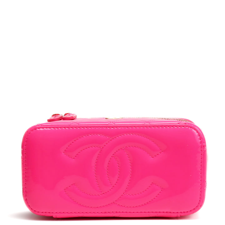 Chanel Patent Crush Vanity con cadena - Neon Pink