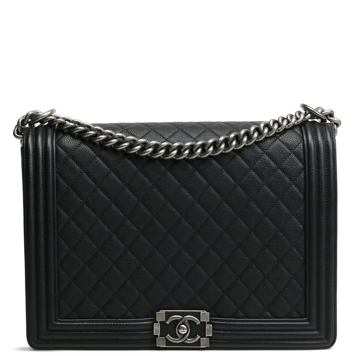 Bolsa de chico dúo grande de Chanel acolchado - negro