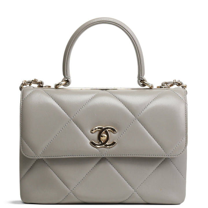 CHANEL TENDY CC Lambskin Many Many - Gray