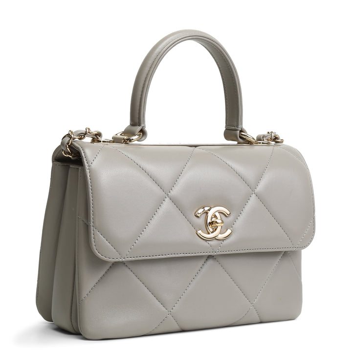 CHANEL TENDY CC Lambskin Many Many - Gray