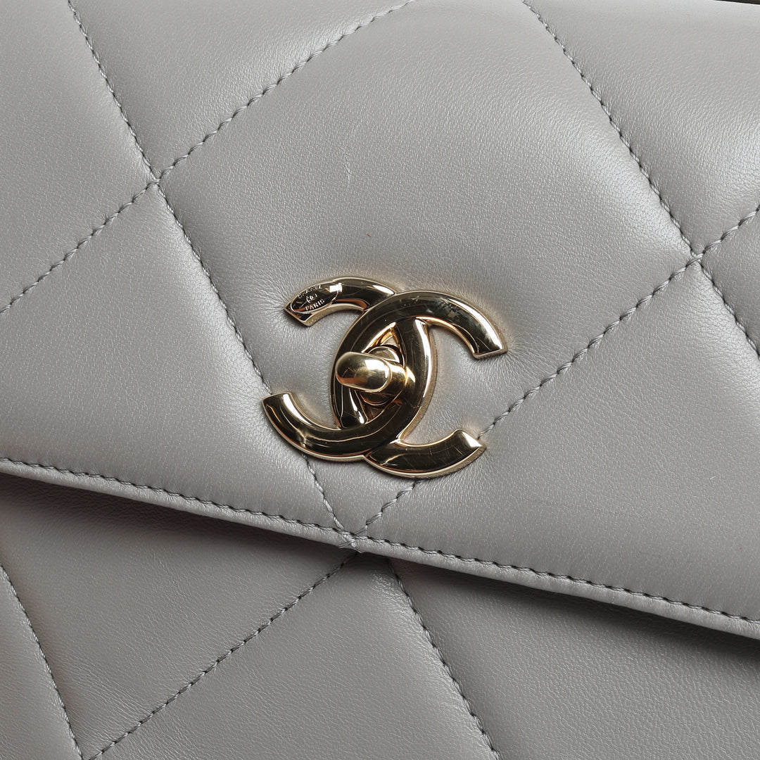 CHANEL TENDY CC Lambskin Many Many - Gray