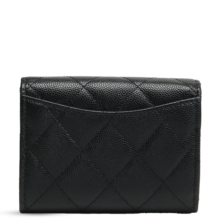 Billetera de titular de la tarjeta de chanel - negro