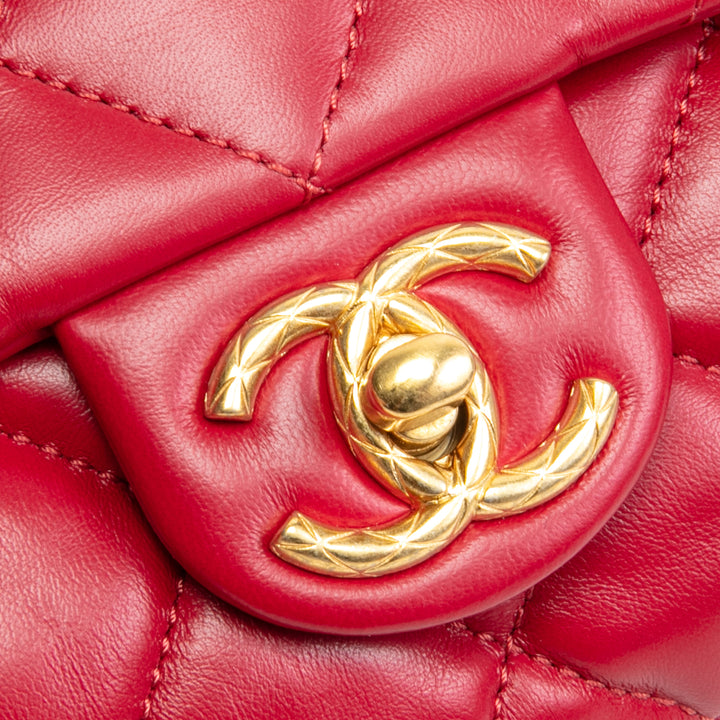 Chanel All Slide Small Fnap Splap - Cherry Red