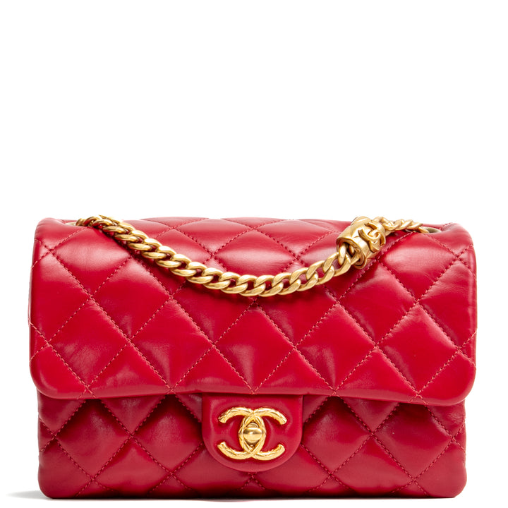 Chanel All Slide Small Fnap Splap - Cherry Red