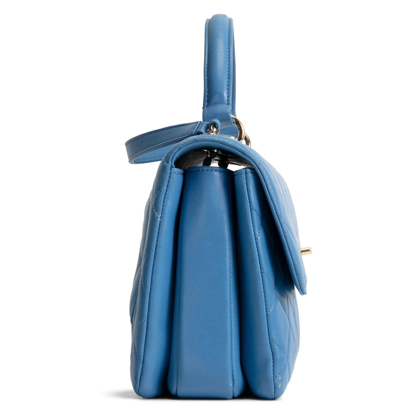 CHANEL Quilted Medium Trendy CC Flap Top Handle Bag - Blue