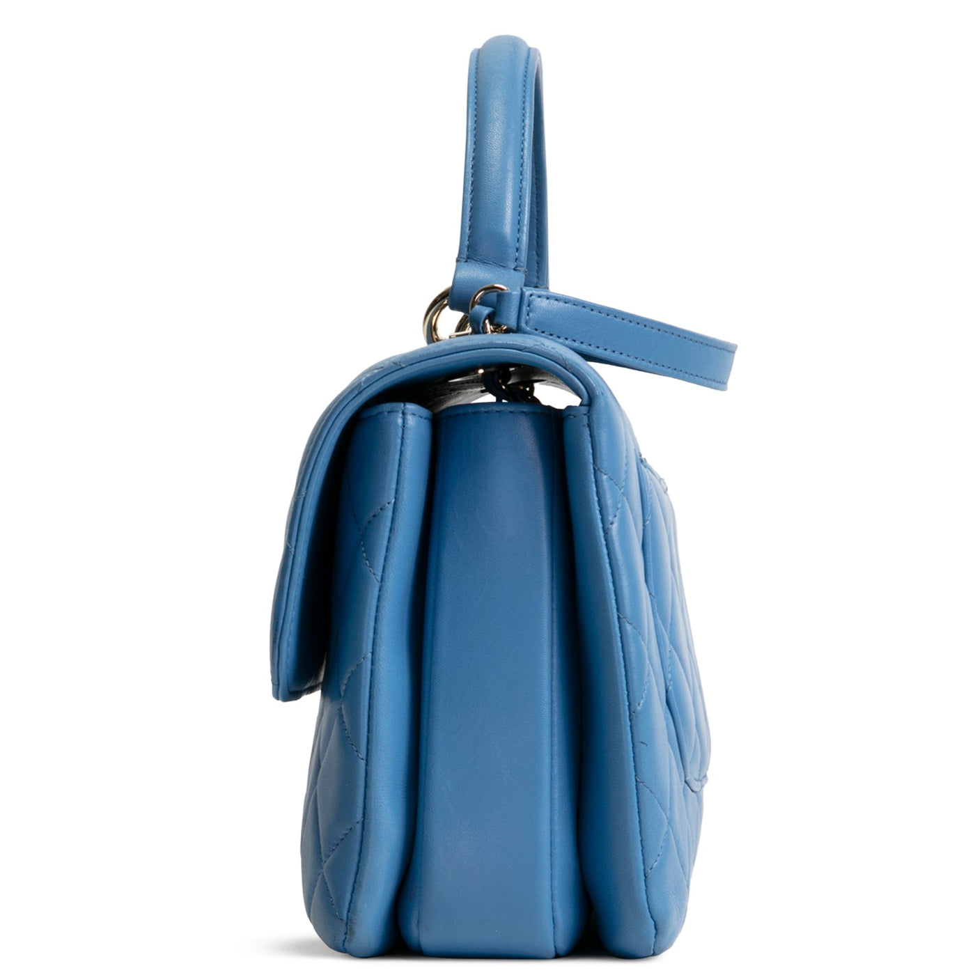 CHANEL Quilted Medium Trendy CC Flap Top Handle Bag - Blue