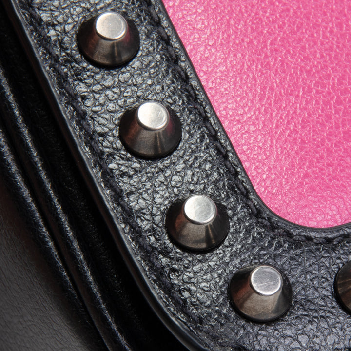 Prada Glace Studded Crossbody - Pink