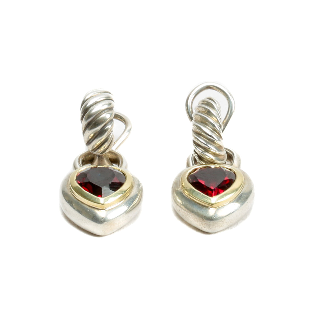 DAVID YURMAN Two Tone Heart Drop Earrings - FINAL SALE