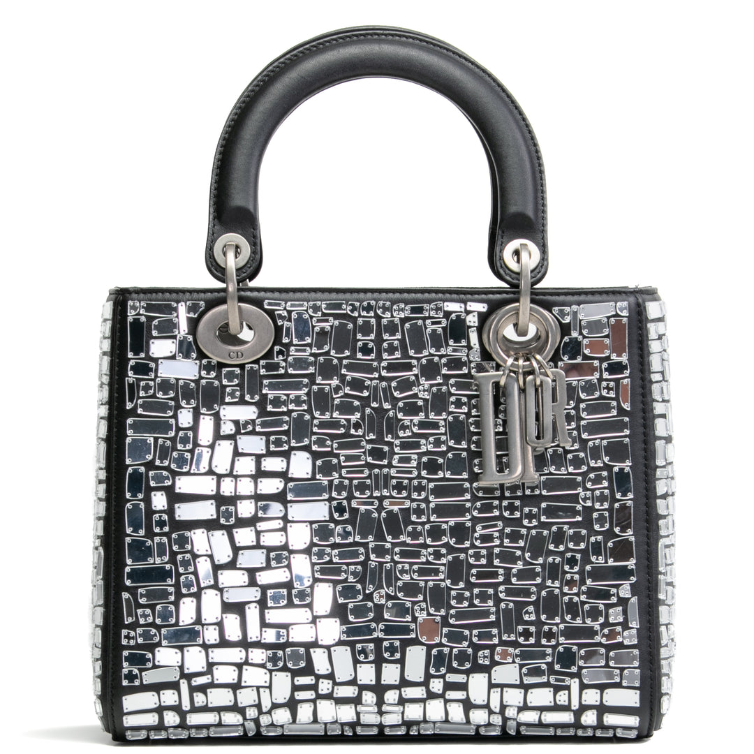 Christian Dior Mosaic de Mirrors Bag Lady Dior - Outlet Black Outlet Venta