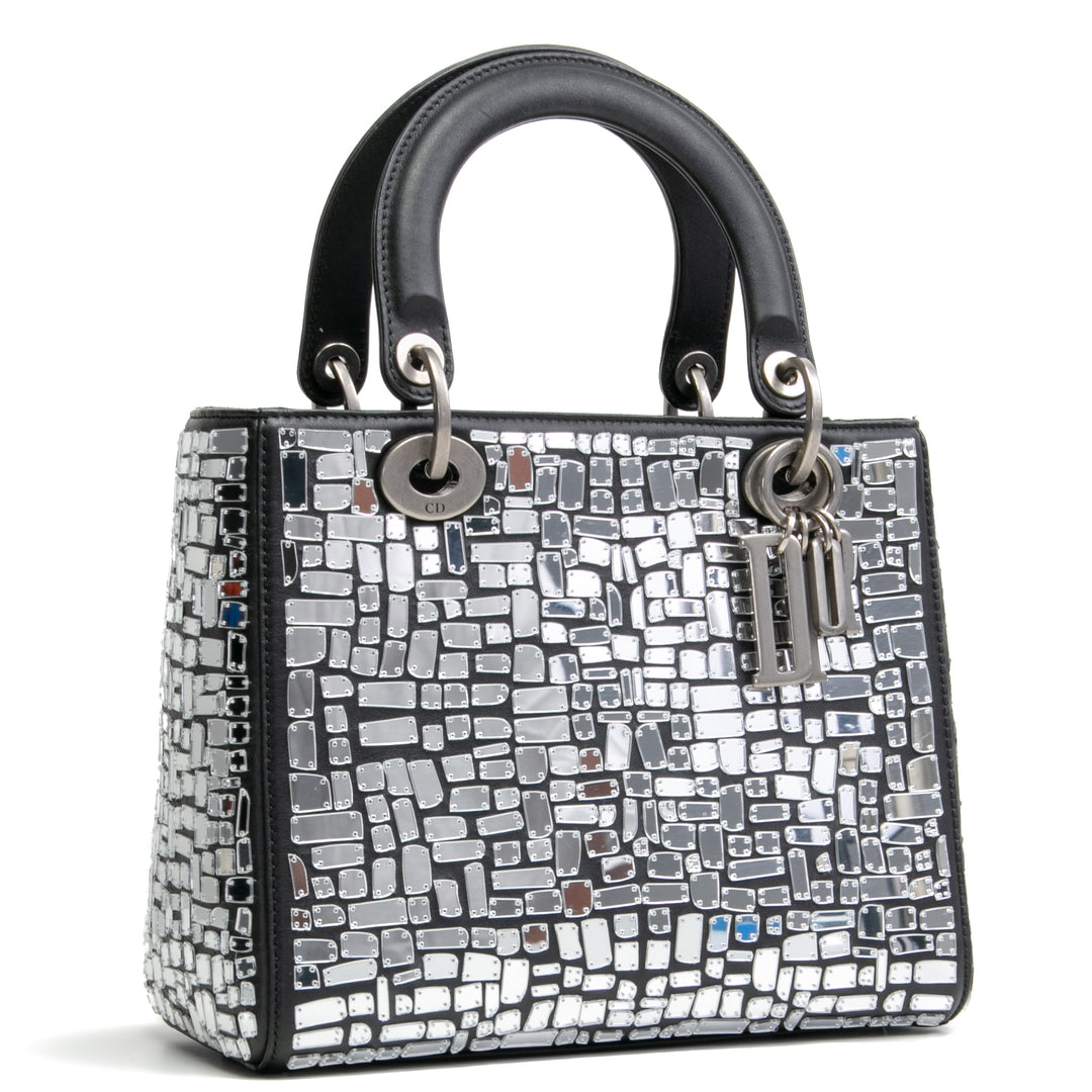 Christian Dior Mosaic de Mirrors Bag Lady Dior - Outlet Black Outlet Venta