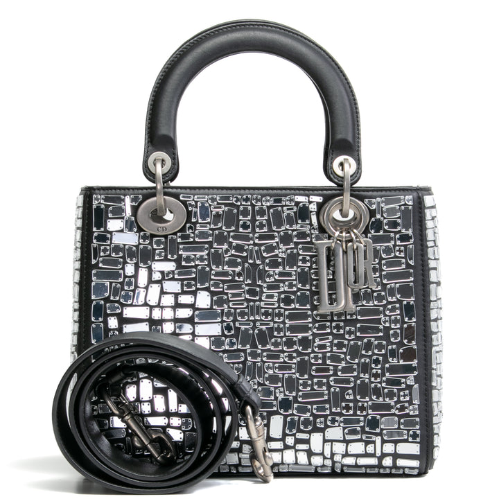 Christian Dior Mosaic de Mirrors Bag Lady Dior - Outlet Black Outlet Venta