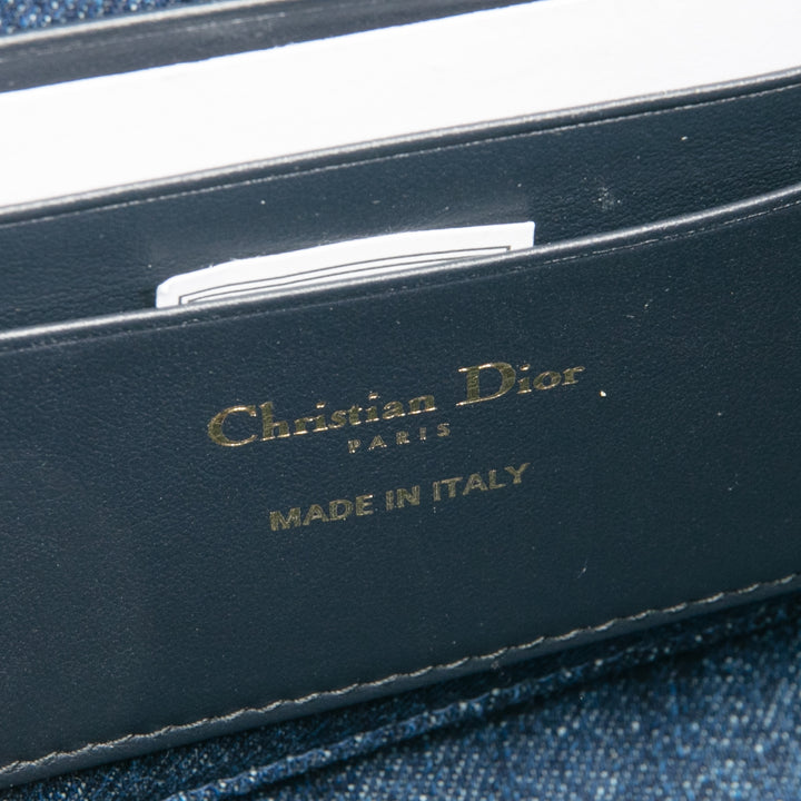 Christian Dior Denim Oblique 30 Montaigne Dea Pouch - Azul