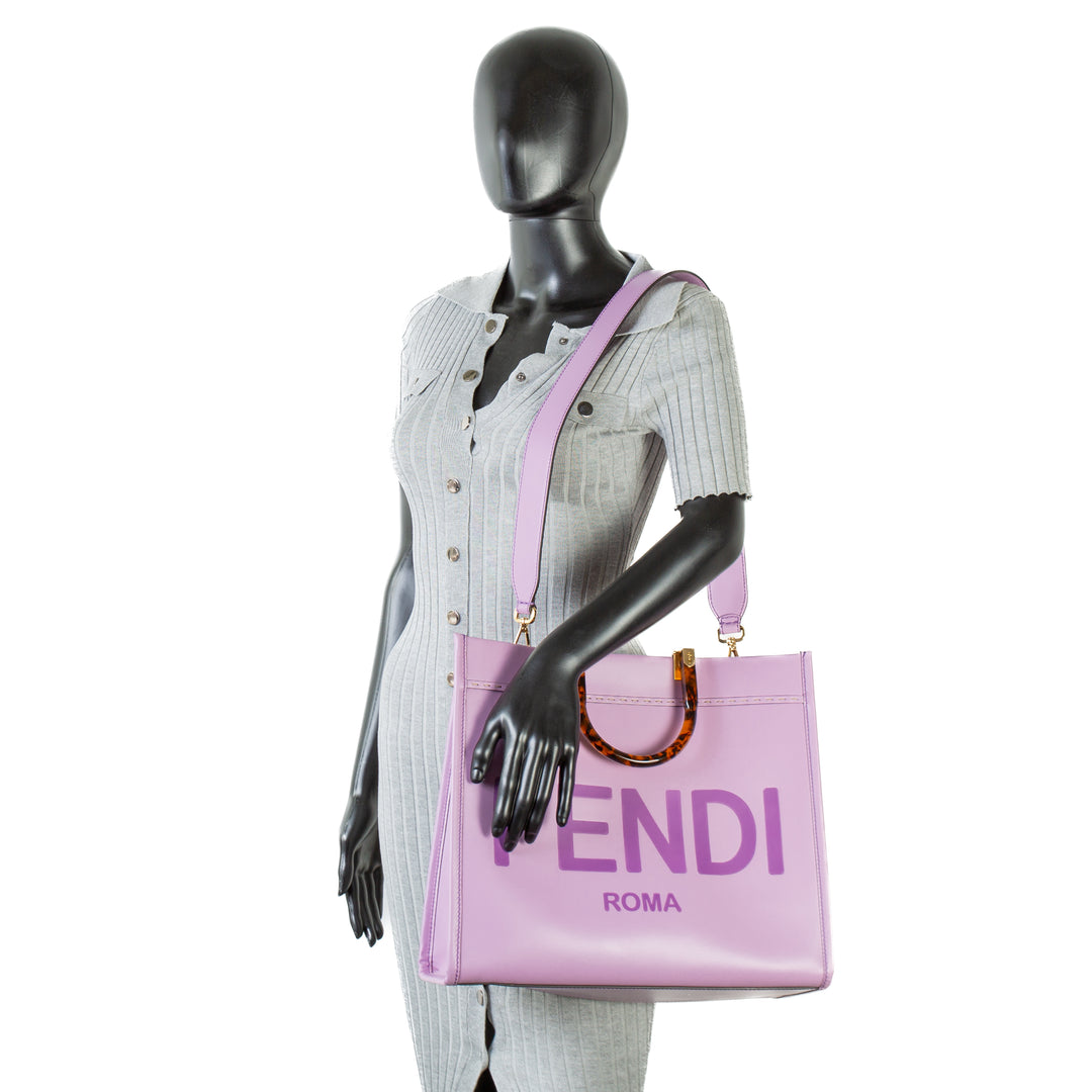 Fendi Medium Sunshine Shopper Tote - lila