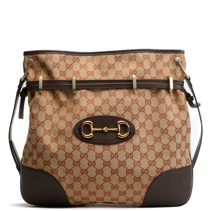 Gucci GG Canvas Gran Horsebit 1955 Messenger - Brown