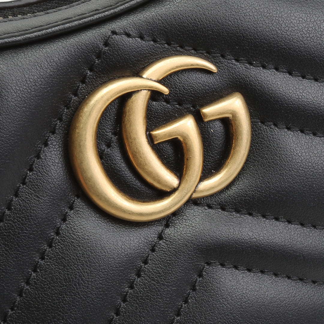 Gucci Marmont Half Moon Hobo - Negro