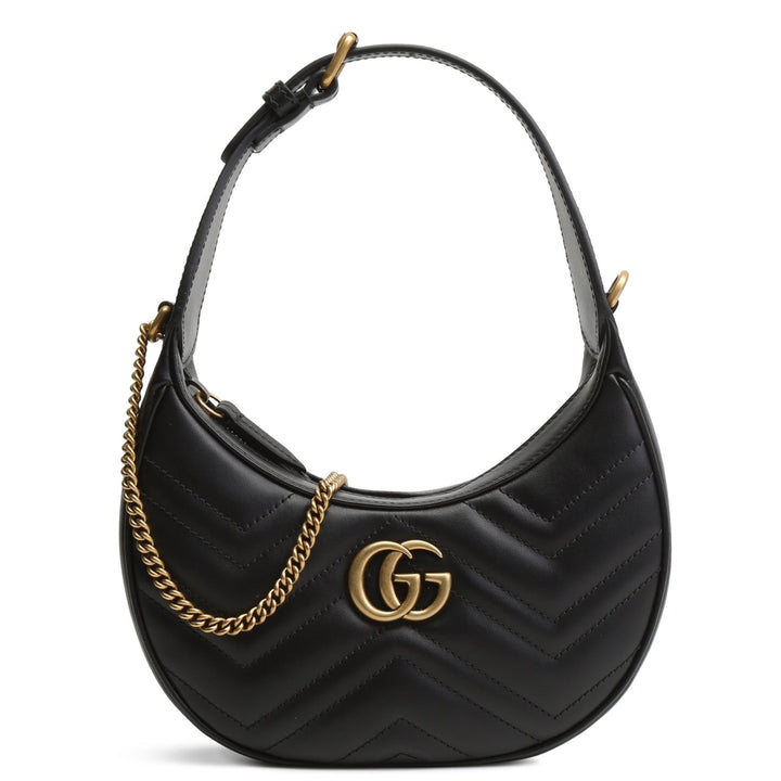 Gucci Marmont Half Moon Hobo - Negro