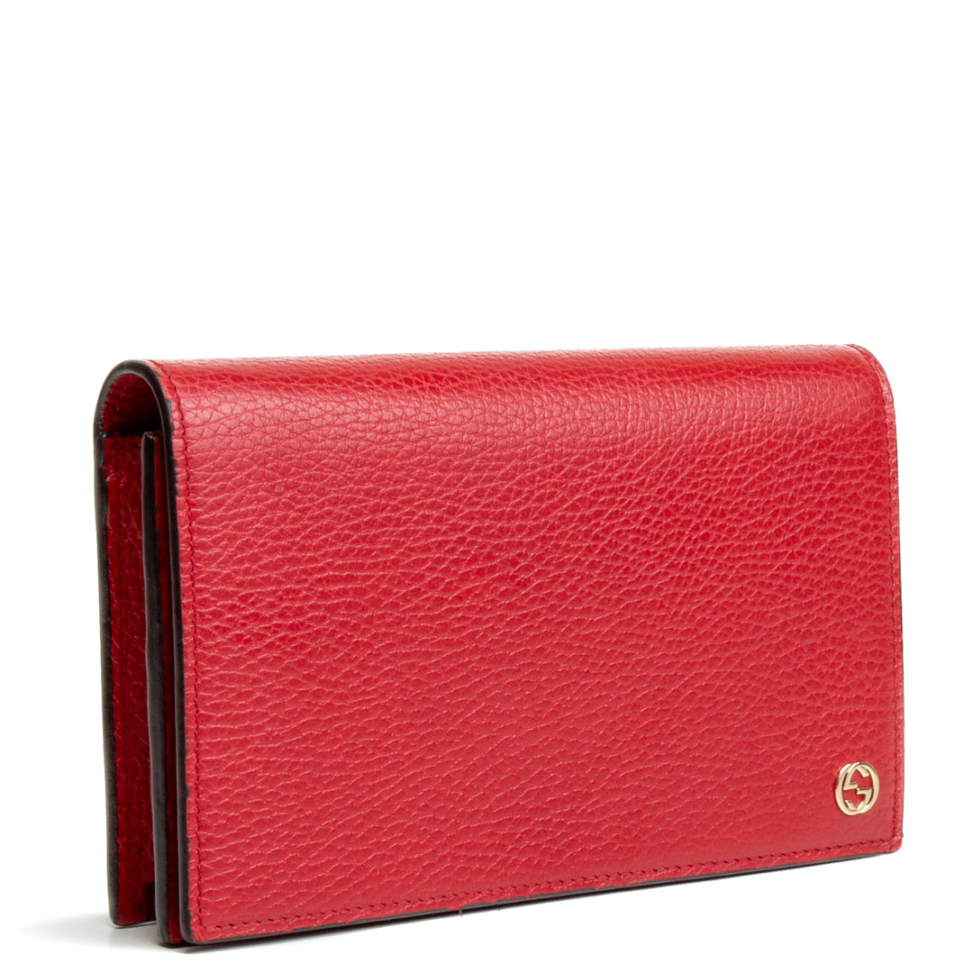 Billetera de Gucci Betty en la cadena - rojo