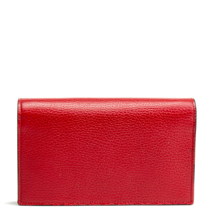 Billetera de Gucci Betty en la cadena - rojo