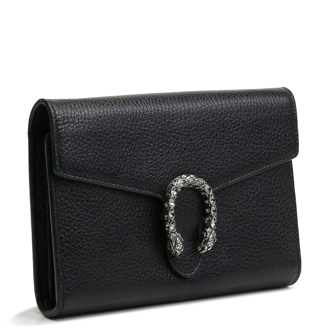 Billetera de cadena de gucci mini dioniso - negro