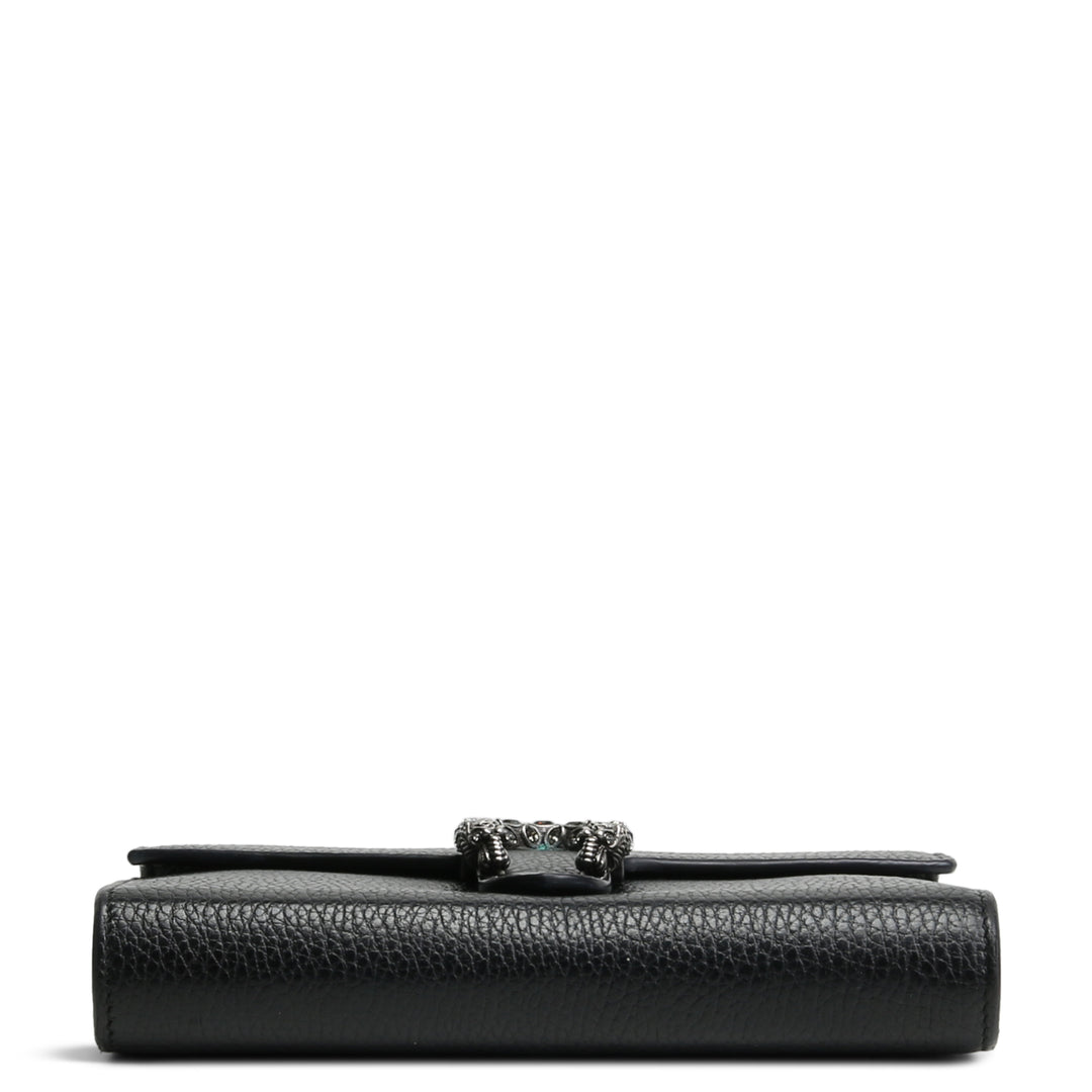 Billetera de cadena de gucci mini dioniso - negro