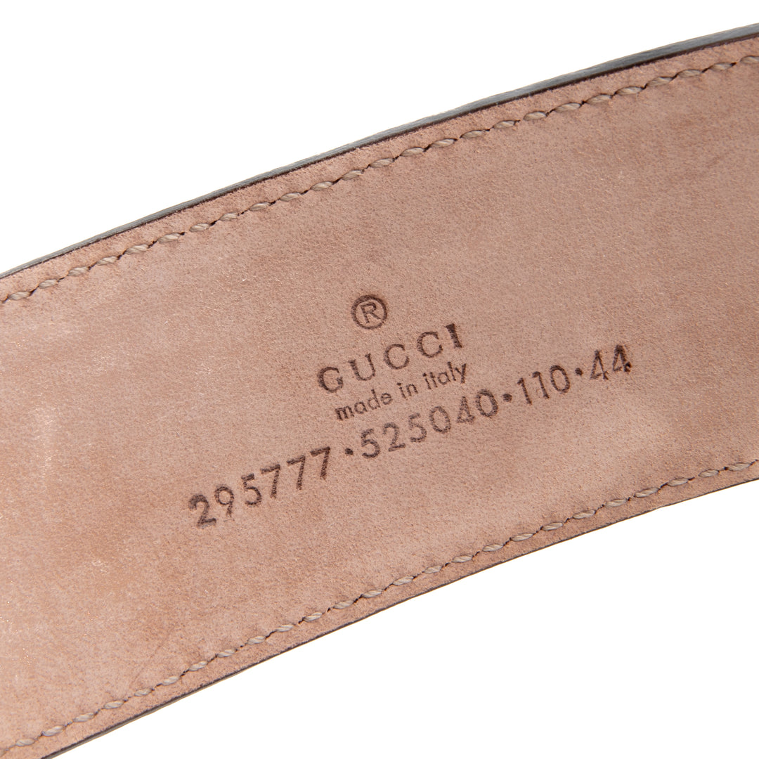 Gucci GG Cinturón de enclavamiento- Negro