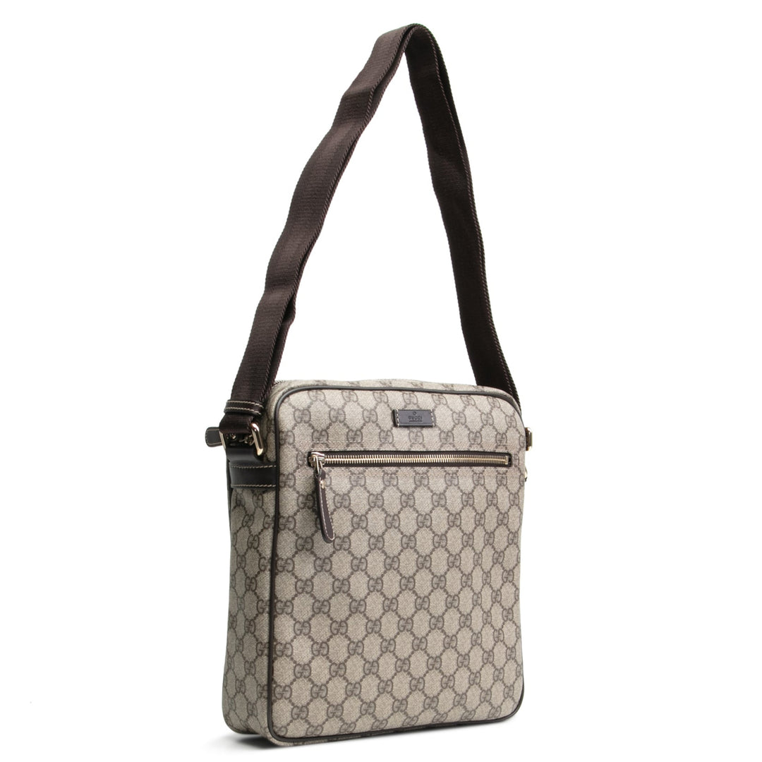 GUCCI GG Plus Medium Messenger Bag- Brown