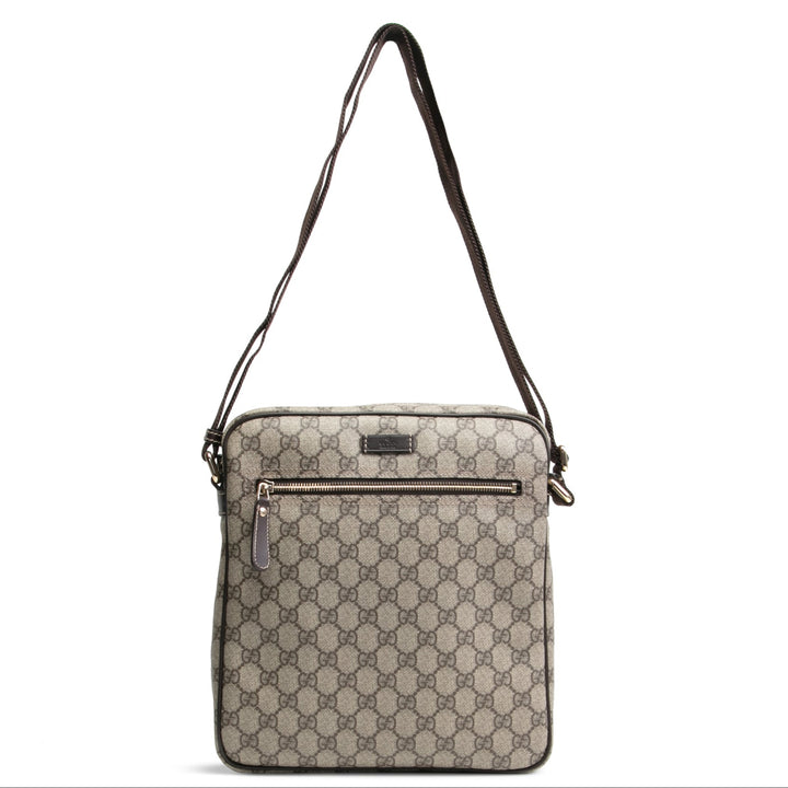 GUCCI GG Plus Medium Messenger Bag- Brown