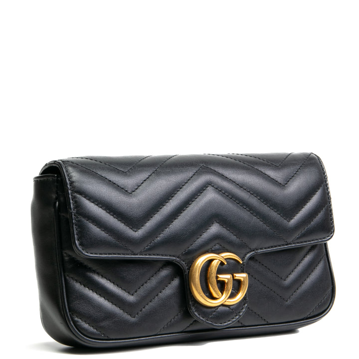 GUCCI GG Marmont Super Mini Bag - Black