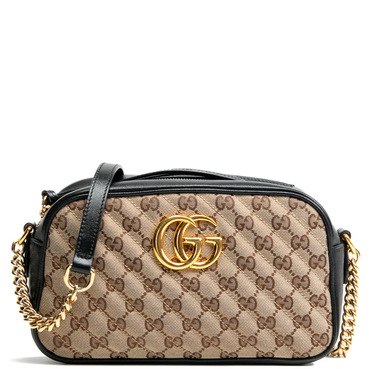 Gucci GG Canvas Small Marmont Bag- Outlet Black Outlet Venta final