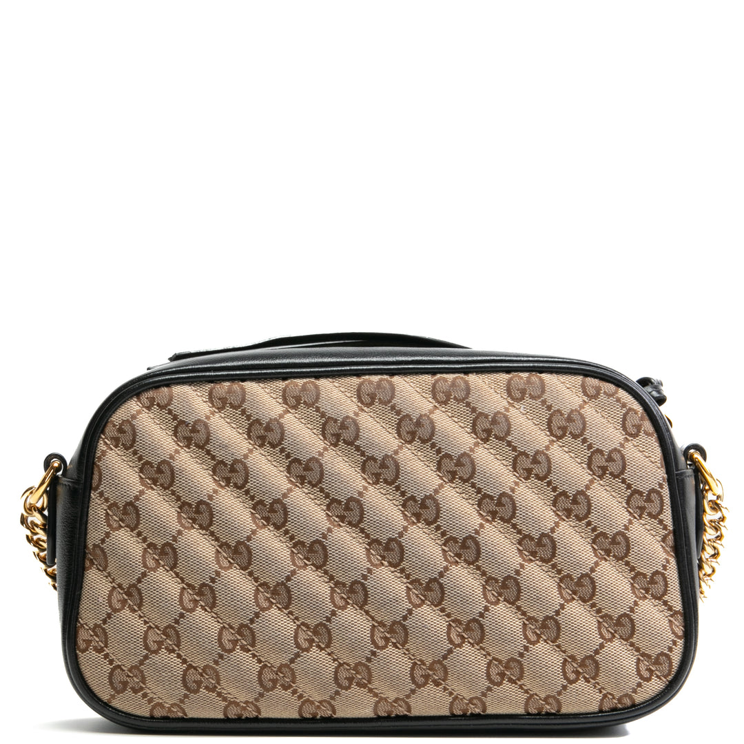 Gucci GG Canvas Small Marmont Bag- Outlet Black Outlet Venta final