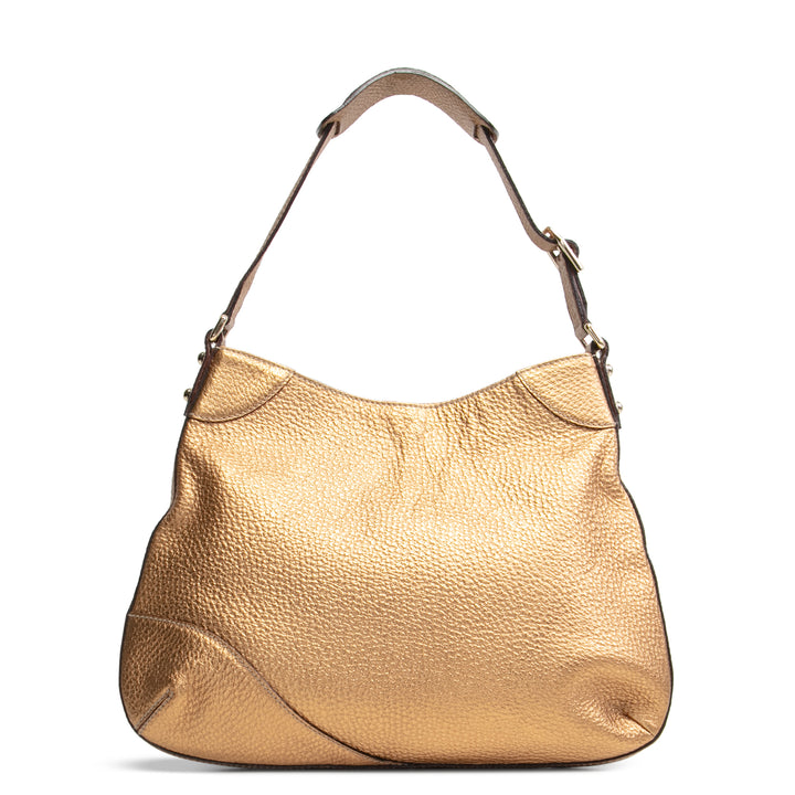 Gucci - Golden Horsebit Hasler Hobo - Cuero