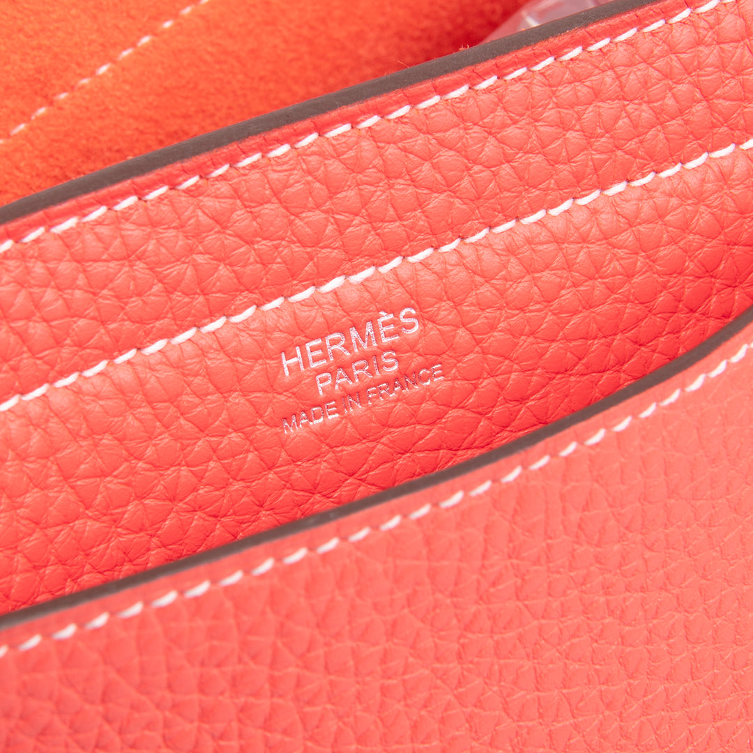 Hermes Clemence Cabasellier 31 - Rose Texas (coral)