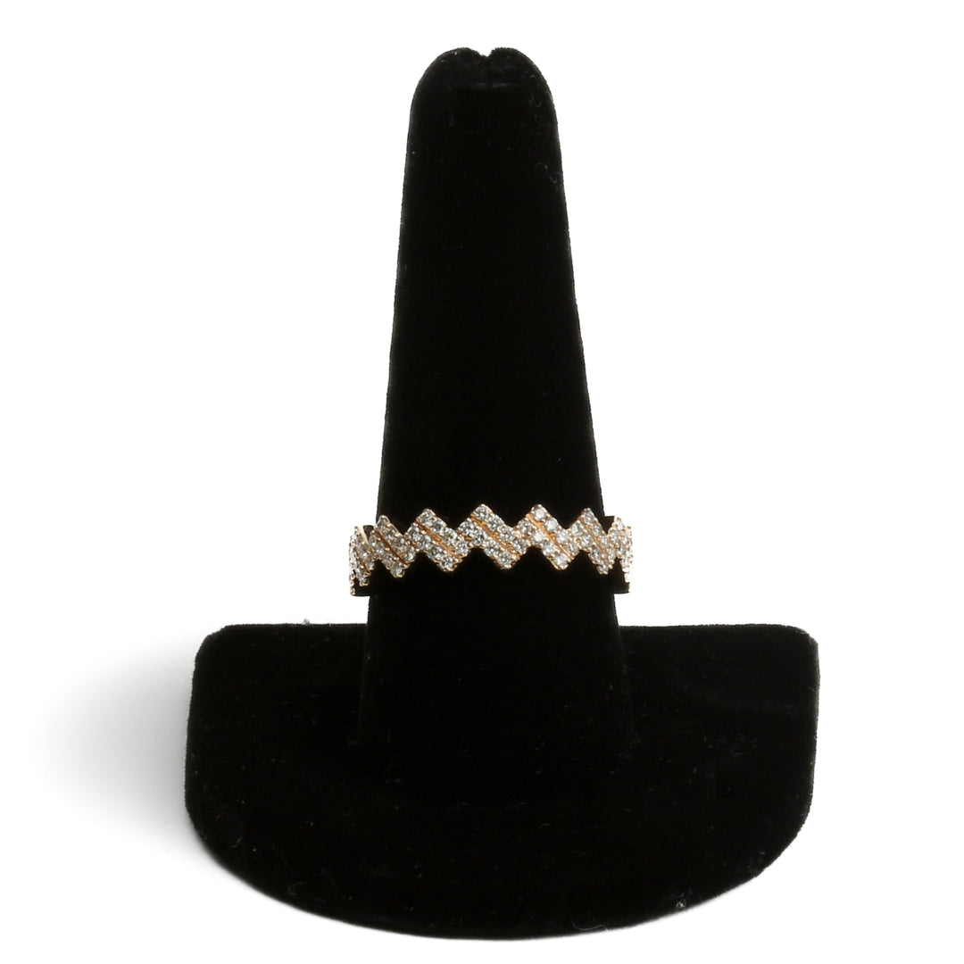 Anillo de zigzag de diamantes de icebox - venta final