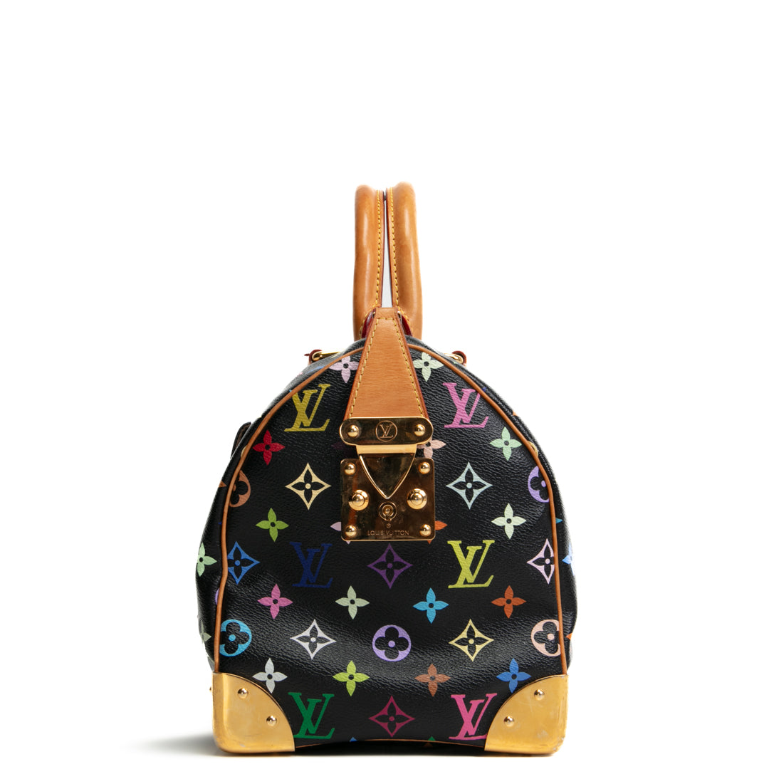 Louis Vuitton x Takashi Murakami Monogram Multicolor Speedy 30- Negro