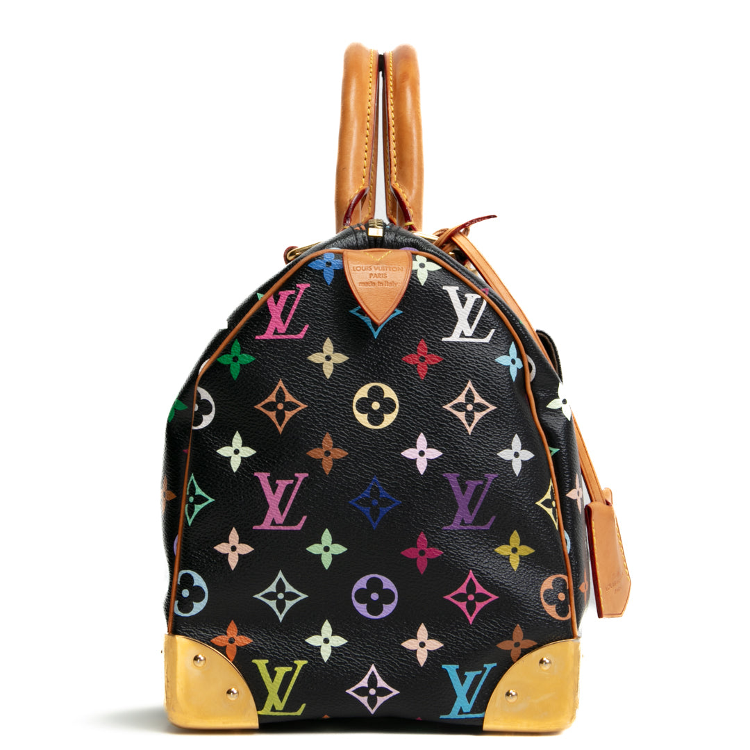 Louis Vuitton x Takashi Murakami Monogram Multicolor Speedy 30- Negro