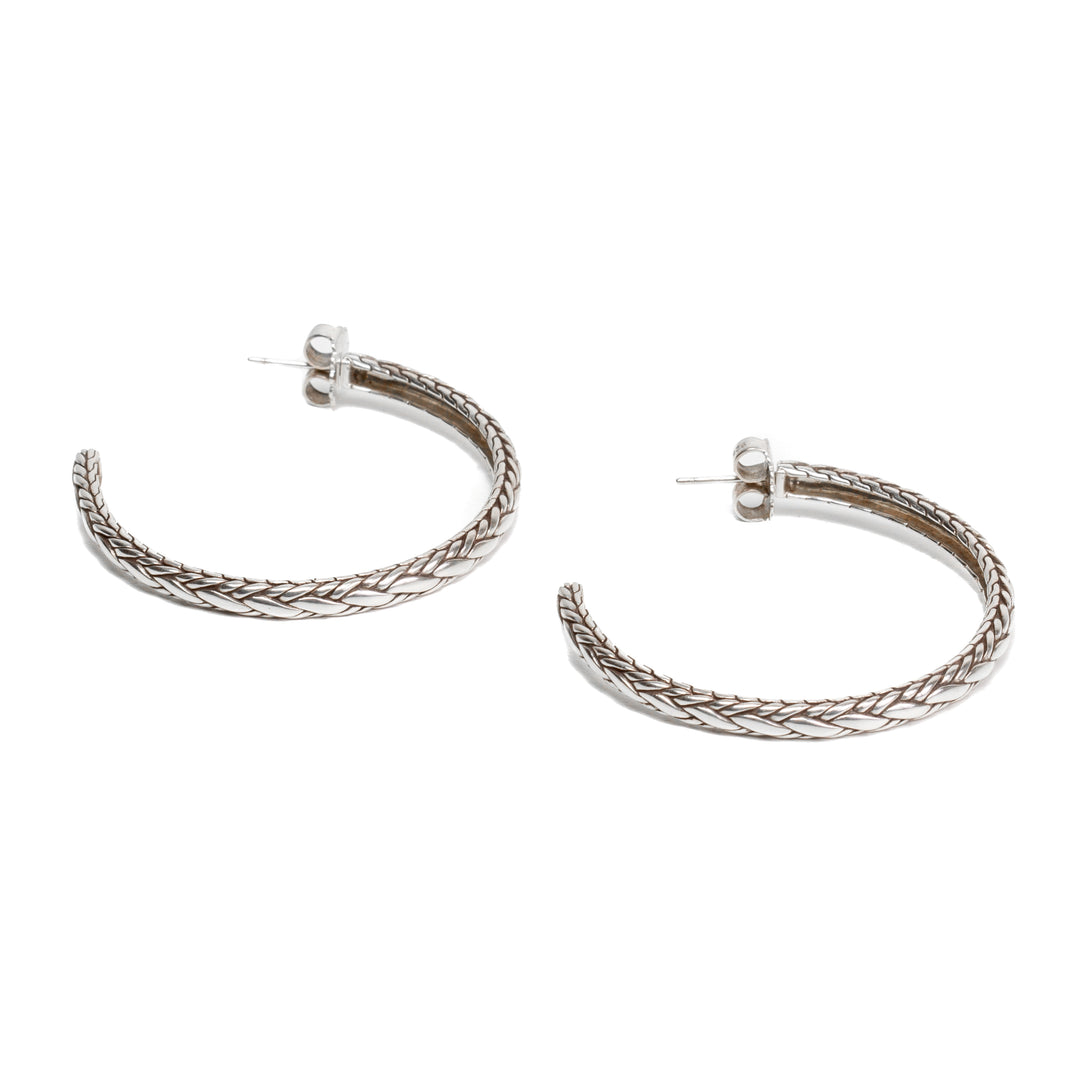 JOHN HARDY Classic Chain Kepang Hoop Earrings - FINAL SALE