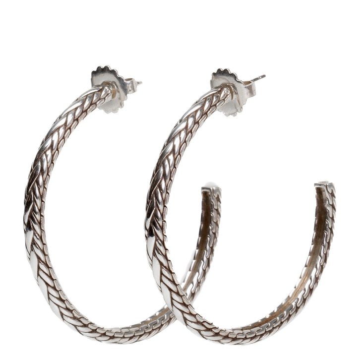 JOHN HARDY Classic Chain Kepang Hoop Earrings - FINAL SALE