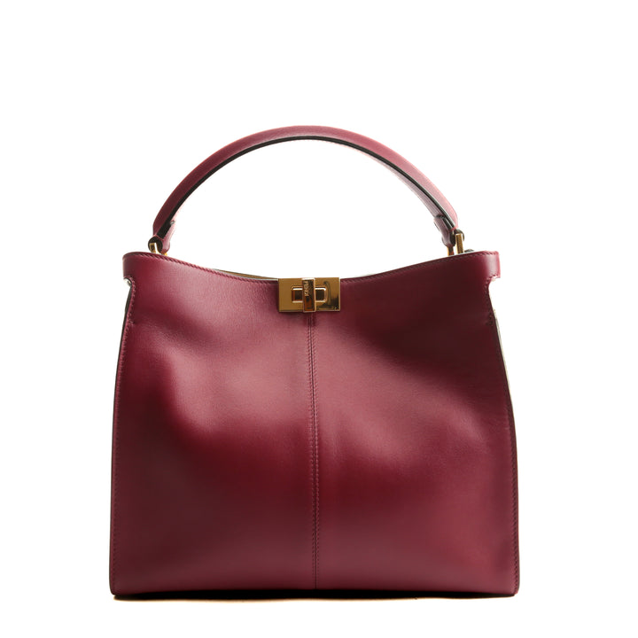 Fendi Peekaboo X-Lite Borgoña (rojo intenso) Bolsa